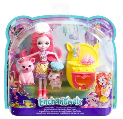 Produktbild von Mattel FJJ28 - Enchantimals - Backfreunde mit Schweinemädchen, Petya Pig