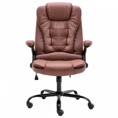 Image de vidaXL Chaise de bureau marron clair aspect daim