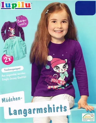 Produktbild von Lupilu Mädchen Langarmshirts  110/116