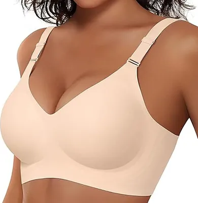 Produktbild von INF Waschbarer Damen BH ohne Bügel XXL für täglichen Komfort & Halt Beige