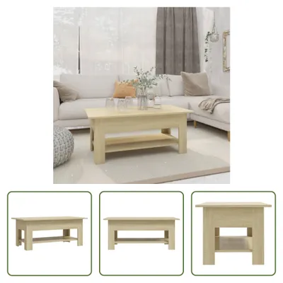 Produktbild von The Living Store Couchtisch Sonoma-Eiche 102x55x42 cm Holzwerkstoff
