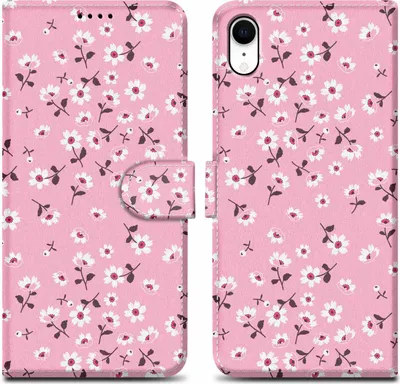 Produktbild von Cadorabo Schutzhülle für Apple iPhone XR Hülle Design Rosa Handyhülle Schutzhülle Etui Magnetisch Case Cover