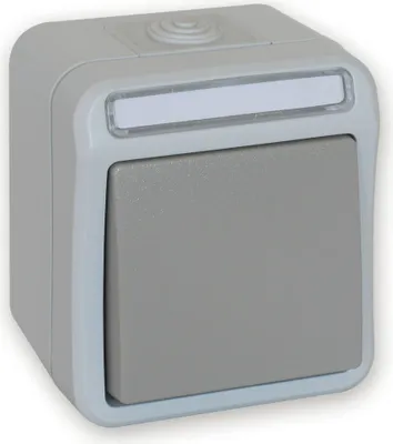 Produktbild von Glohouse Aus/Wechselschalter, grau/hellgrau, IP54