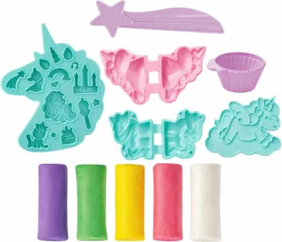 Produktbild von LEAN Toys 28783 Kreativset „Einhorn“ – Modelliermasse, Ausstechformen und Zubehör