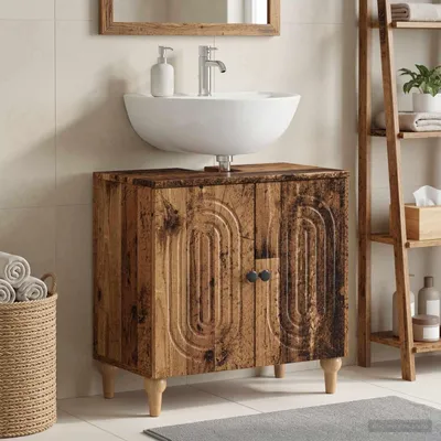 Obrázek produktu pro Maison Exclusive – Skříňka pod umyvadlo ALKMAAR, masivní dřevo, 59,5 x 31,5 x 59 cm