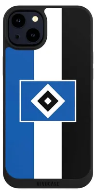 Produktbild von NIVOCASE Handyhülle für Apple iPhone 14 Plus  Hülle NIVOpure Case Schwarz HSV Hamburger SV Streifen