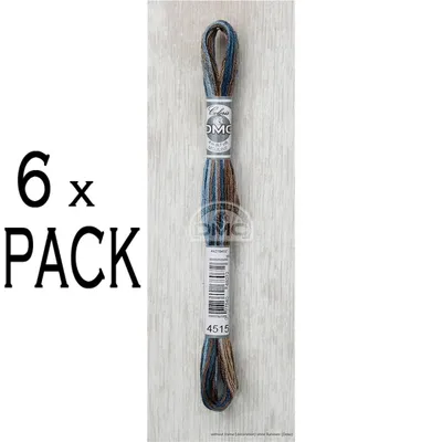Produktbild von 6x DMC-Stickgarn Mouline Coloris 517 -4515, 6 Fäden, 8m