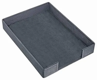 Produktbild von Schwarze Lederbriefbox, handgefertigt, echtes Leder