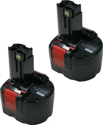 Produktbild von 2x Trade-Shop Premium Ni-MH Akku 9,6V / 3000mAh für Bosch BAT0408, 2 607 335 414, 2 607 335 651, 2 607 335 659, 2 607 335 665