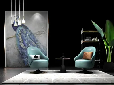 Produktbild von Sessel Club Lounge Designer Lehn Stuhl Polster Sofa 1 Sitzer Ohren Neu Fernseh