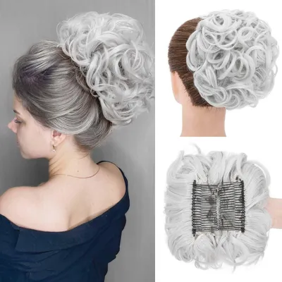 Image de Pièce de cheveux pour chignon élégant, avec peigne