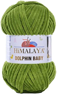 Produktbild von Strickfein Himalaya Dolphin Baby super Bulky Chenille Garn Wolle strickgarn 100 gr 80371 - Birne