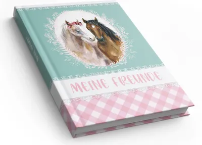Produktbild von itenga Freundebuch Pferde DIN A5, 88 Seiten 150g Naturpapier