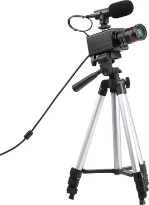 Zdjęcie produktu dla Kamera 4K HD, kamera komputerowa, kamera internetowa USB, 10-krotny zoom optyczny, ręczna regulacja ostrości, automatyczna kompensacja ekspozycji, kompatybilna z systemami Windows XP/7/10, Linux i Android, obsługa Plug & Play, z mikrofonem na statywie, do wideokonferencji, zajęć online, czatu i transmisji na żywo