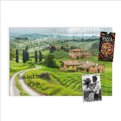 Produktbild von Magnettafel 90x60cm Pinnwand Whiteboard beschreibbar - Landschaft Italien