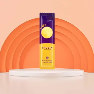 Image de FRUDIA - Masque de nuit aux myrtilles et au miel - Masque de nuit nourrissant et hydratant à l'extrait de myrtille et au miel - 1pc
