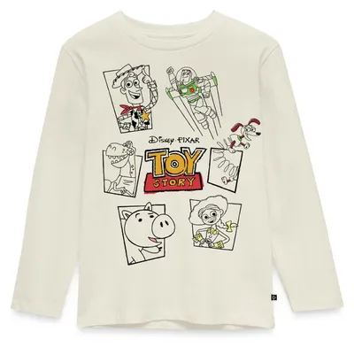 Produktbild von Spreadshirt Toy Story Charaktere Gezeichnet Kinder Premium Langarmshirt, 110/116 (4 Jahre), Naturweiß