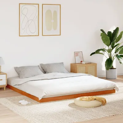 Immagine prodotto di vidaXL Letto in legno massiccio cera marrone 200x200 cm pino