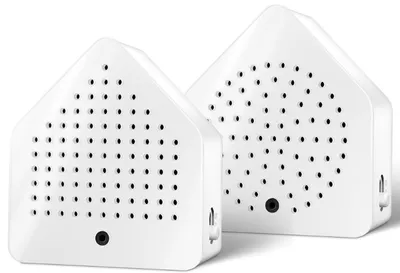 Produktbild von RELAXOUND Klangbox Weiß Grillen & Grashüpfer Sound Zirpybox Kunststoff 69x35x77mm (BxTxH) für Bad Flur Wohnzimmer Büro Balkon 2er Set USB Typ-C Natürlicher Raumklang Bewegungsmelder