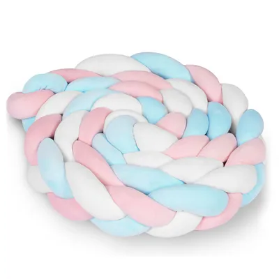 Produktbild von Ricokids 3m Babybettüberwurf - blau und rosa