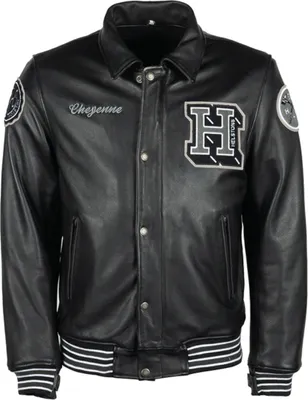 Image de Veste en cuir de moto Helstons Cheyenne, noir, M