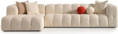 Produktbild von Ecksofa Stoffsofa Polstersofa Moderne Luxus Sofa Relax Weiß Sofas