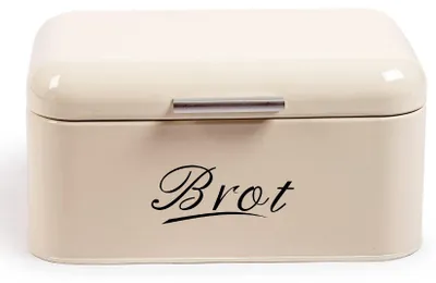 Produktbild von Brotkasten – Aufbewahrungsbox – Metall – Mit Deckel – 31 x 19 cm – Retro-Design