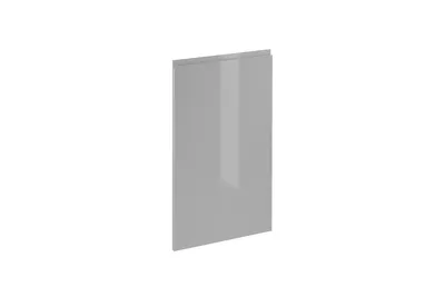 Produktbild von Frontblende 45 cm Küchenunterschrank ohne Arbeitsplatte, Aspen D45FZW Grau/Hochglanz