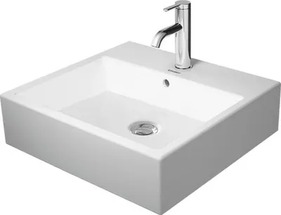 Produktbild von Duravit Aufsatzbecken VERO AIR ohne Überlauf, mit Hahnlochbank, geschliffen, 500 x 470 mm ohne Hahnloch weiß