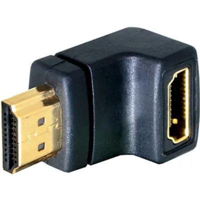 Produktbild von DeLOCK HDMI male > HDMI female 90° down, HDMI 1.3, HDMI 1.3, Schwarz