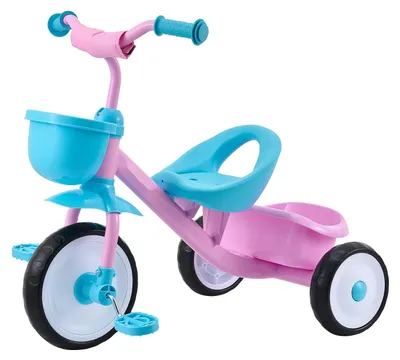 Immagine prodotto di Triciclo per bambini - Bicicletta senza pedali - Età 2–5 anni - Sedile regolabile - Telaio Acciaio al carbonio - Manopole antiscivolo - Cestino portaoggetti - Per bambini e bambine