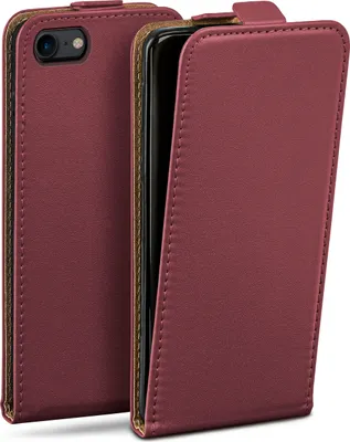 Produktbild von moex® Flip Case kompatibel mit Apple iPhone 7 / iPhone 8 - Hülle mit 360 Grad Schutz, Weinrot