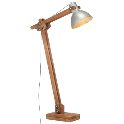 Immagine prodotto di Lampada da terra in legno massiccio di mango argento E27