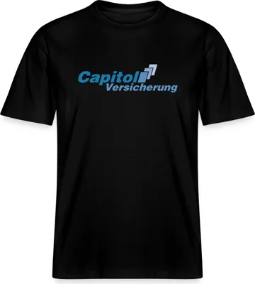 Produktbild von Spreadshirt Stromberg Logo Capitol Versicherung Relaxed Fit Uni T-Shirt, XL, Schwarz