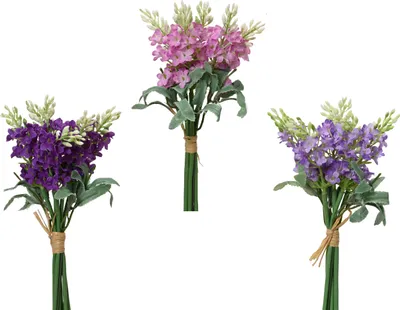 Produktbild von Künstlicher Blumenstrauß Levkojen 12x26cm 1 Stück sortiert