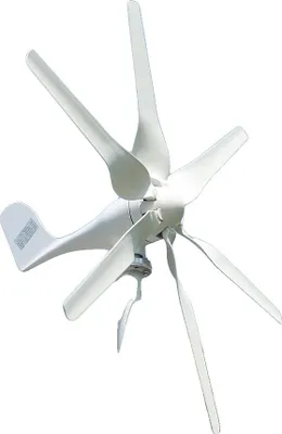 Image de Éolienne, conception haute performance, utilisation polyvalente, 800 W, 6 pales, 24 V, contrôleur hybride MPPT