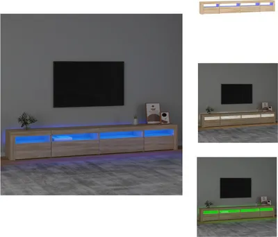 Obrázek produktu pro vidaXL TV skříňka s LED světly Sonoma dub 270x35x40 cm - TV nábytek