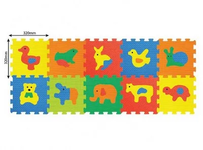 Obrázek produktu pro WIKY Bloky měkké - Zvířata 10 ks 32x32cm