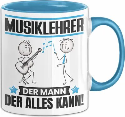 Produktbild von Musiklehrer Tasse Geschenk für Musiklehrer Der Mann Der Alles Kann Geschenkidee zum Geburtstag (Blau)