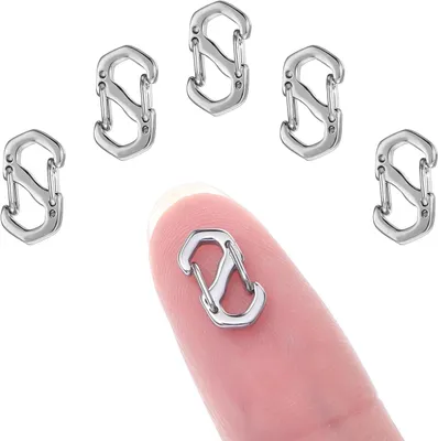 Productafbeelding van Karabijnsluitingen Dubbele Opening - Verbinders Sieraden - Sieraden Maken - Roestvrij Staal - 5 Stuks - Zilver
