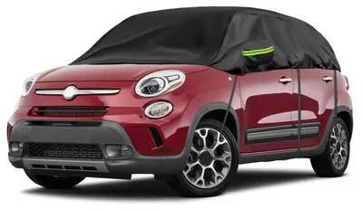 Produktbild von Halbgarage für Fiat 500 (2007-2023) Schwarz, Ganzjahresschutz, Reflektierende Streifen