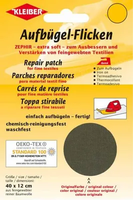 Produktbild von KLEIBER Zephir-Aufbügel-Flicken 400 x 120 mm khaki