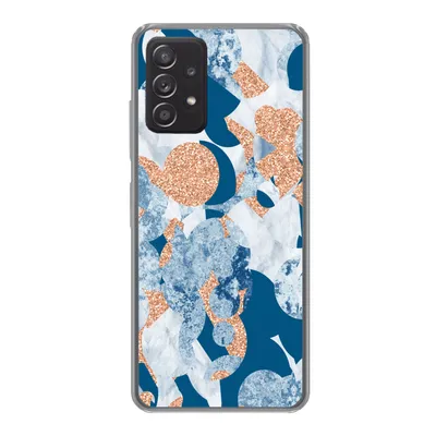 Produktbild von MuchoWow® Handyhülle Schutzhülle Hülle für Samsung galaxy a73 Marmor - Geometrische Formen - Glitter Silikon Softcase Handy Hülle - Handyhülle