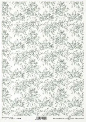 Zdjęcie produktu dla Papier ryżowy do decoupage A4 ITD-R2004 tło tapeta kwiaty