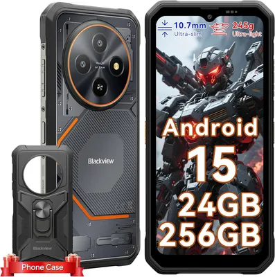 Blackview FORT 2 Robustes Smartphone - 6,56 Zoll HD+, 5000 mAh, 24 GB RAM, 256 GB + 2 TB, IP68/IP69K, Android 15, KI-Kamera