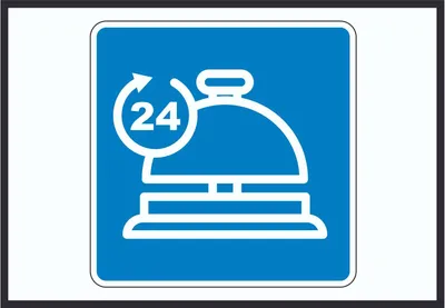 Produktbild von 24H Service Schild mit Symbol A3 (297x420mm)