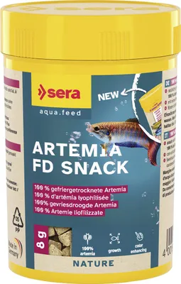 Produktbild von sera FD Artemia Shrimps Nature, Zierfisch, Trockenfischfutter, Salinenkrebs, 0,007 kg, 0,1 l, Topf