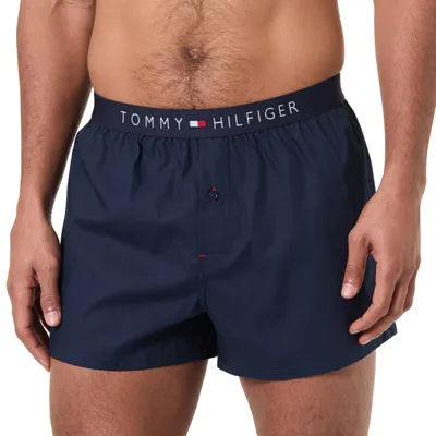 Obrázok produktu pre Pánske boxerky Tommy Hilfiger, tkané, s logom, modré (tmavomodré), veľkosť S