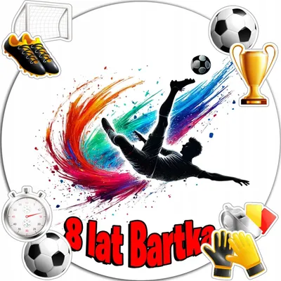 Obrázok produktu pre DEKORÁCIA NA TORTU – 20 cm – FUTBALOVÁ MOTÍV + MENO (15 cm, 18 cm)