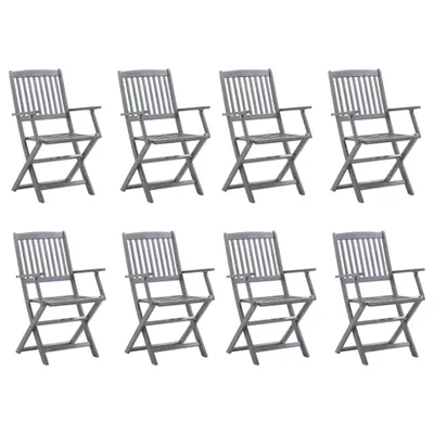 Produktbild von VidaXL 3078271, Terrasse, Gepolsterter Sitz, Akazienholz, Rot, Polyester, 540 mm